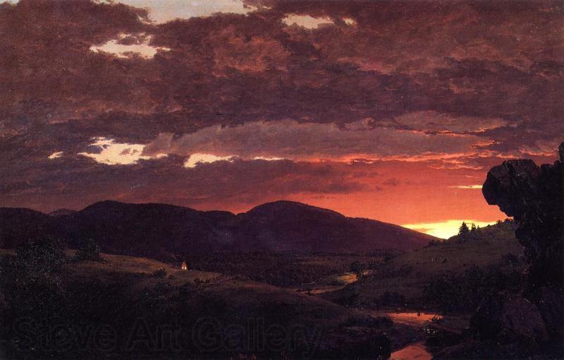 Frederic Edwin Church Twilight, Short arbiter twixt day and night' Germany oil painting art